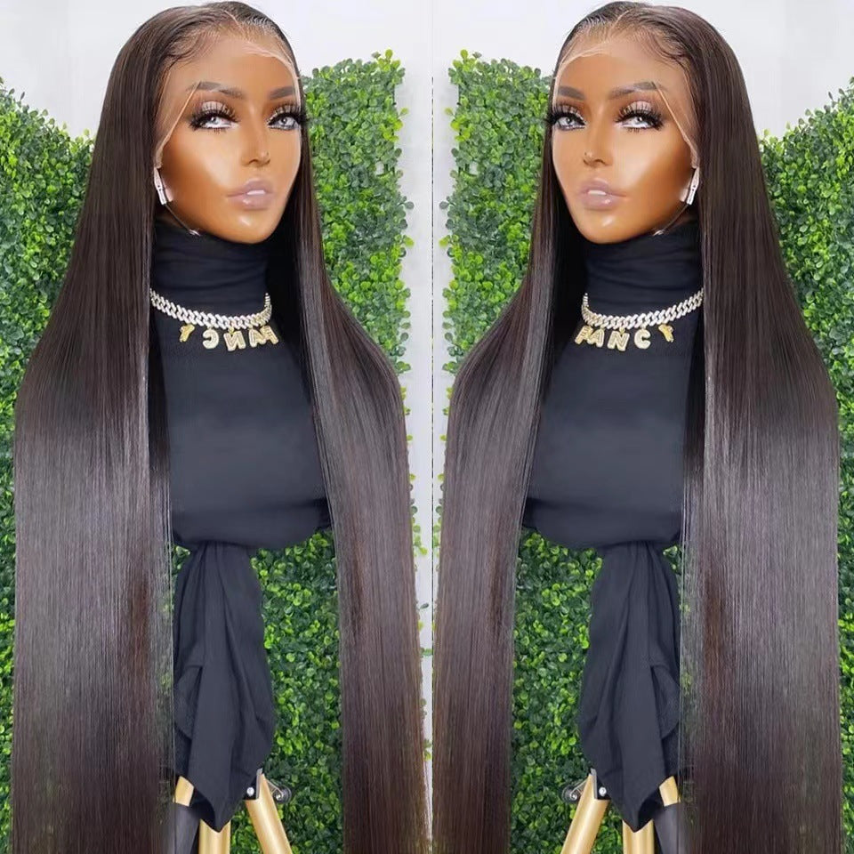 Front Lace Long Straight African Women Wig Head Cover Front Lace Long Straight African Women Wig Head Cover